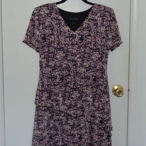 Purple Tiered Dress, short sleeves